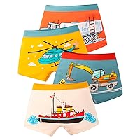 boys' boxer briefs shorts cotton baby cartoon panties for boys (4-pack)