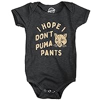 I Hope I Dont Puma Pants Baby Bodysuit Funny Cougar Pooping Joke Jumper For Infants