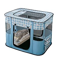 Dog and CAT pop Play Pen,Pets Houses for Dogs and Cats,Indoor&Outdoor Exercise Pen Dog Tent Puppy Playground Large (M, Bule)