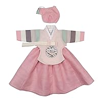 Hanbok Baby Girl 100th Days Korea Traditional BAIKIL Party Celebrations Pink