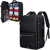 Travel Backpack for Men Women 17 Inch Flight Approved Carry on Backpack Waterproof Large 40L Laptop Backpack Luggage Daypack Business College School Computer Weekender Overnight Backpack,Black