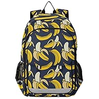 Yellow Fresh Fruit Banana Backpack Girls Boys Elementary School Bags Bookbags Laptop Backpack Travel Daypack Safe Reflective Stripes