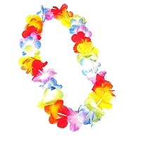 LED Multi-Color Light-Up Flashing Hawaiian Lei Necklace String, Assorted Colors