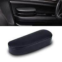 Pack-1 Car Armrest Support Left Elbow Pad Extender, 8.66In x 3.14In Height Adjustable Comfort Central Lift Storage Box, Relieve Driver Arm Fatigue Car Armrest Cover, for Most Cars (Black)
