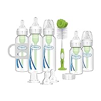 Natural Flow® Anti-Colic Options+™ Narrow Bottle to Sippy Gift Set with Soft Silicone Sippy Spout, Removable Silicone Handles, Travel Cap and Bottle Brush