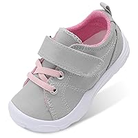 BARERUN Kids Canvas Shoes Running Shoes for Girls Boys Wide Toe Box Barefoot Toddler Sneakers Girls Boys School Shoes Non-Slip Toddler Tennis Shoes