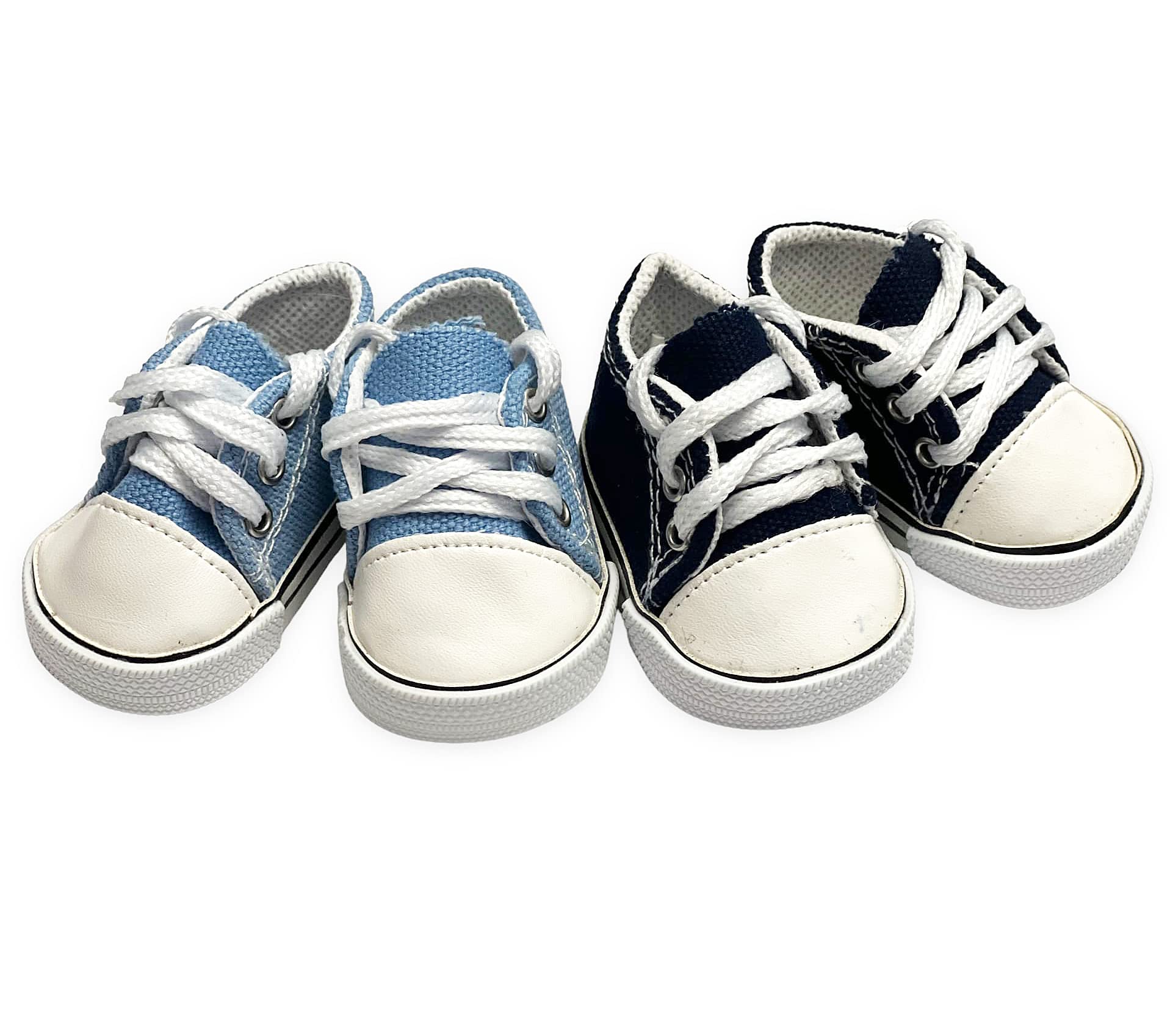 MBD 2 Pack Canvas Tennis Shoes Fits 18 Inch Girl Dolls- 18 Inch Doll Shoes (Ocean Blue/Seaside Blue)