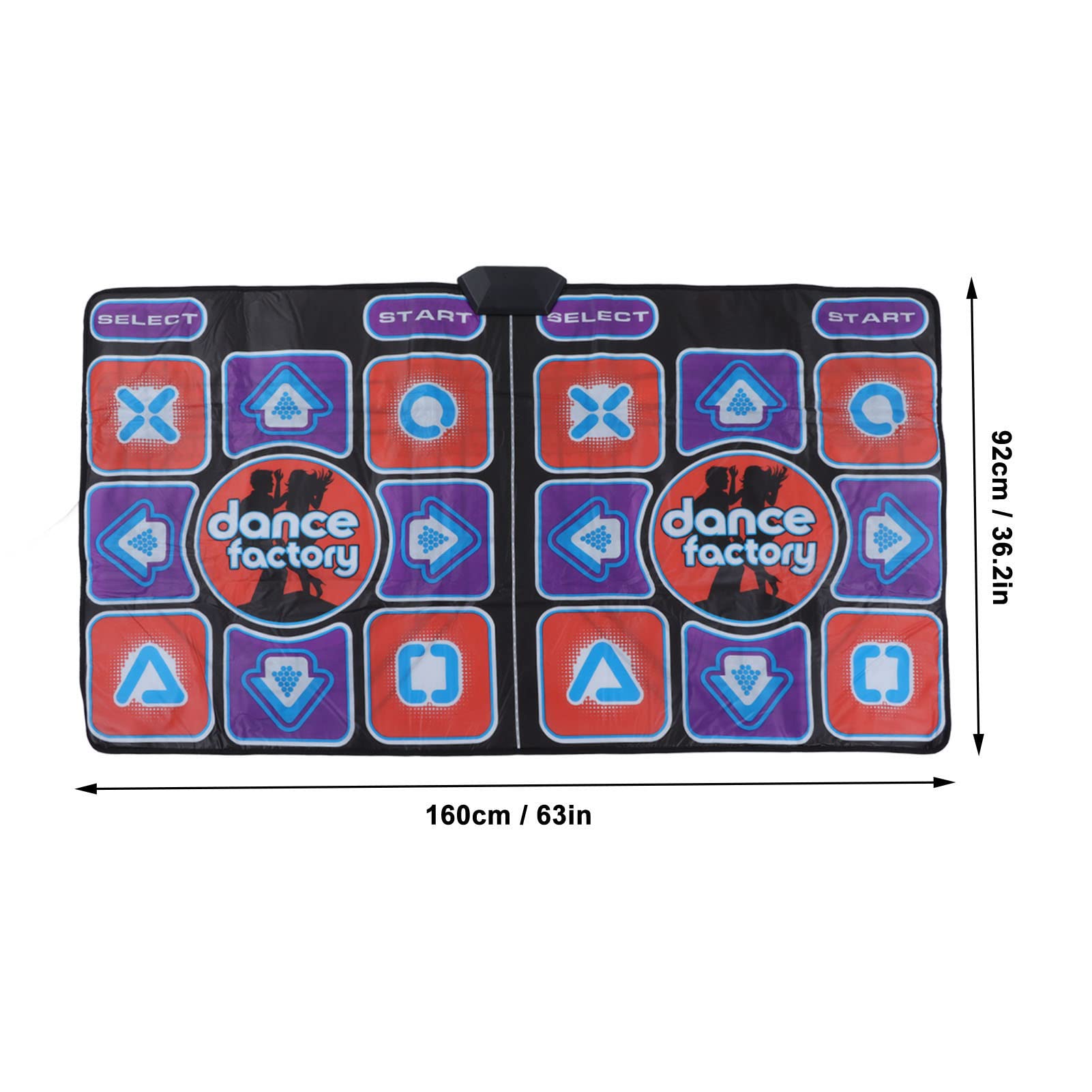 Luqeeg Musical Electronic Dance Mats, Double Player Dance Pad,Foldable Exercise Dance Mat with 2 Remote Controls with AV Cable Exercise Fitness Dance Step Pad Games for TV for Indoor