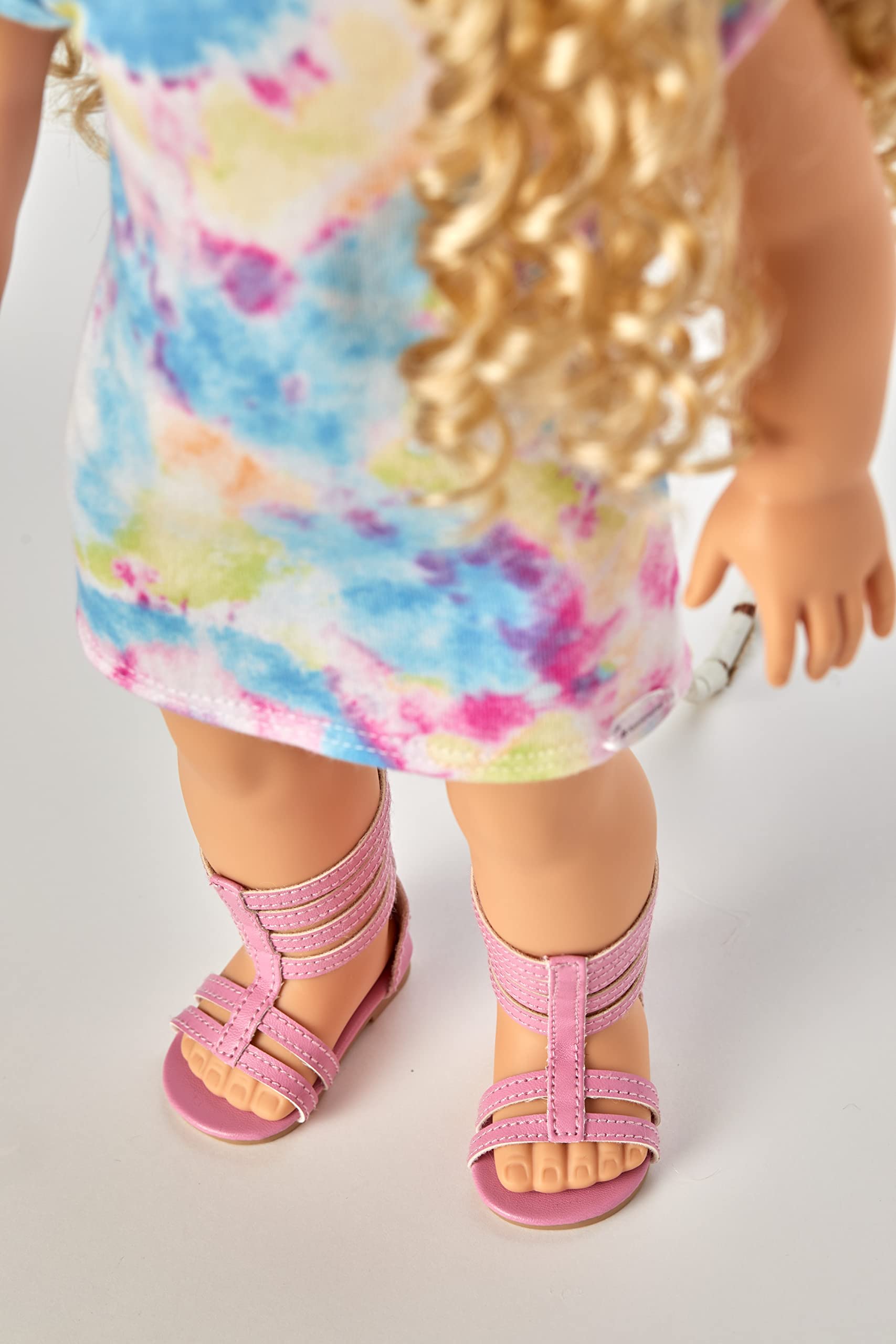American Girl Truly Me Show Your Artsy Side Outfit for 18-inch Dolls with Tie Dye T-Shirt Dress