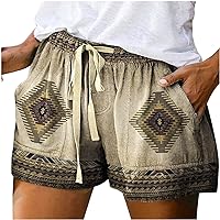 Hawaiian Tropical Straight Leg Beach Shorts for Ladies Summer Fall Linen Loose Fit Shorts Women 2024 Y2K
