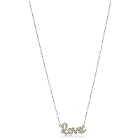 Amazon Collection Crystal Motif Necklace Pendant in Sterling Silver, 16