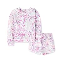 The Children's Place Girls Warm Velour 2 Piece Pajama Set