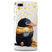 TPU Case Compatible for OnePlus 10T 9 Pro 8T 7T 6T N10 200 5G 5T 7 Pro Nord 2 Duck Soft Tea Cute Kawaii Bird Yellow Slim fit Pattern Clear Hot Print Golden Design Flexible Silicone Cute Girl
