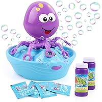 Duckura Bubble Machine for Toddlers 1-3, Toddler Girls Toys, Octopus Bubbles Blower Maker for Kids Outside Outdoor Game Play, Easter Basket Stuffers Birthday Gifts Toy for Boy Girl 3+ Years (Purple)