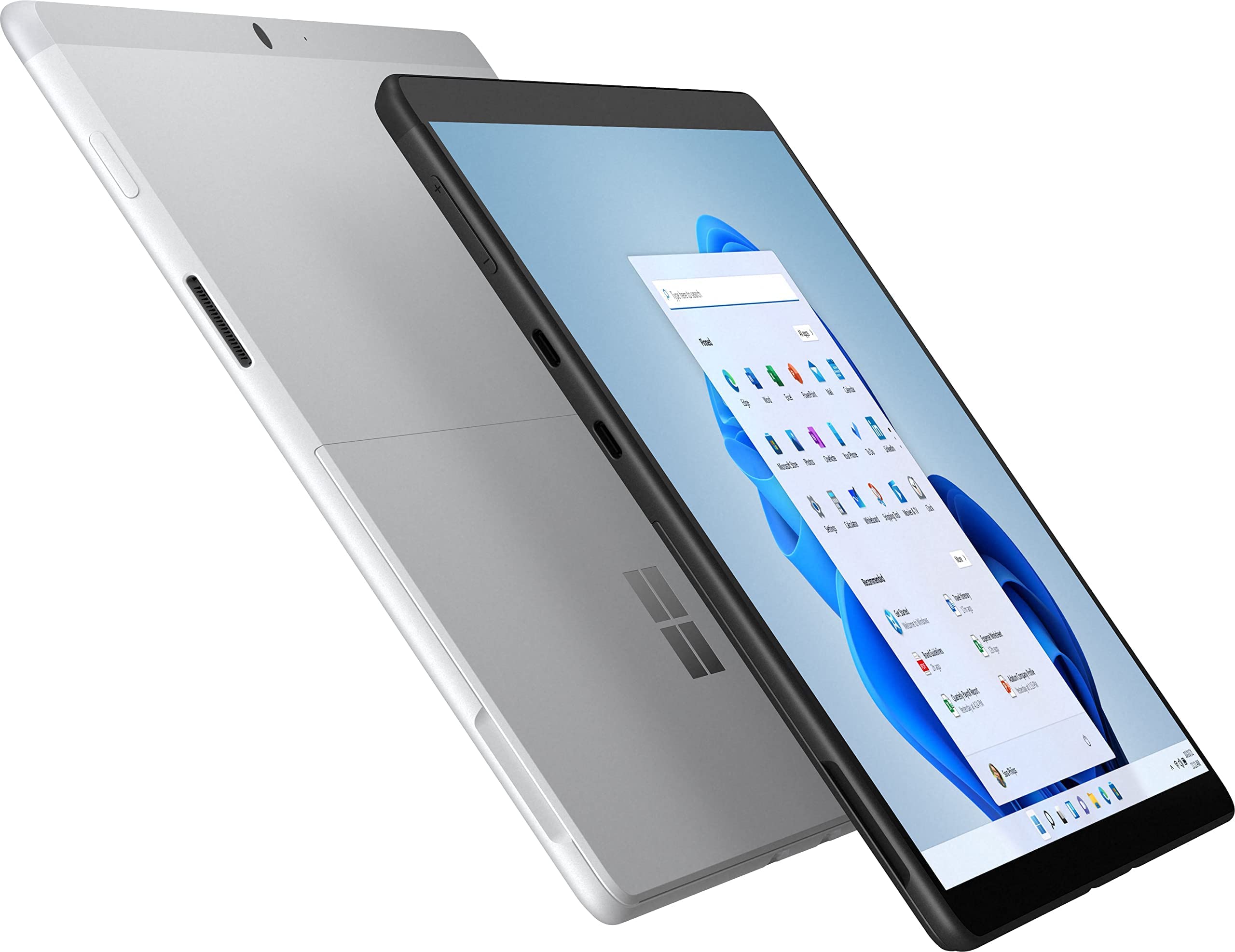 Surface Pro X 13-inch Touchscreen 128GB SSD - Microsoft SQ1-8GB RAM (Wi-Fi + Cellular 4G LTE, Windows 11 Home, Platinum) E4K-00001 Newest Version 2021