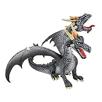 Bullyland Dragon with Two Heads in Black Action Figure