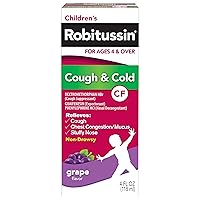 Robitussin CF Children's Cough Cold Liquid Grape Flavor - 4 oz, Pack of 5