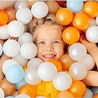 Sunwhat Pack of 200 Plastic Balls for Ball Pit,Crush Proof,Non Toxic for Baby Toddler Ball Pit with Storage Bag,Play Tents & Indoor & Outdoor