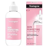 Skin Perfecting Daily Liquid Facial Exfoliant with 7% AHA/PHA Blend + HA to Smooth, Exfoliate & Replenish Dry Skin, Leave-On Face Exfoliator, Oil- & Fragrance-Free, 4 fl. oz