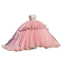 Lace 3D Floral Flowers Off Shoulder Pink Ball Gown Prom Quinceanera Dresses with Sparkly Purple Butterflies 2024