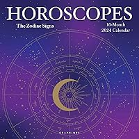 Graphique 2024 Horoscopes Wall Calendar | 12” x 12” | Thick Paper | Home & Office Organizer | Large Monthly Grid | 3 Languages & Marked Holidays | 4 Month Preview Page for 2025