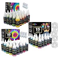 26 Colors Tie Dye Kit Bundle with 2 Set of 15 Colors Tie Dye Kit Spray Tie Dye for Creative Activities and DIY for Kids and Adults, Fabric Dyeing Set, Fun Summer Activity Outdoor