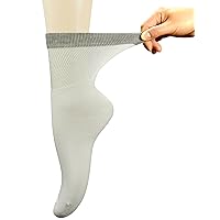 Womens Diabetic Crew Socks With Seamless Toe,6 Pairs Size 9-11