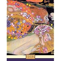 2023 Weekly and Monthly Planner Notebook (Water Serpents II: Austrian Artist Gustav Klimt): 8.5 x 11 inches - 100 pages - Extra Note Pages