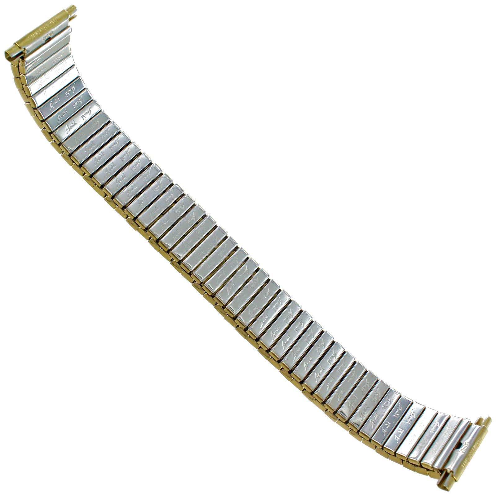 16-21mm Speidel Stainless Steel Gold Tone Mens Expansion Watch Band 1242/32
