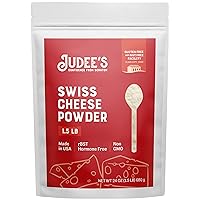 Judee’s Swiss Cheese Powder 1.5lb (24oz) - 100% Non-GMO, Keto-Friendly - rBST Hormone-Free, Gluten-Free & Nut-Free - Made from Real Swiss Cheese - Made in USA
