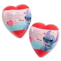 Just Play Disney Stitch Mini Figure 2-Pack Heart Capsule, 2.5-inch Collectible Figurines, Kids Toys for Ages 3 Up