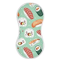 xigua 1Pack Cute Sushi Pattern Muslin Baby Burp Cloths,Super Soft Absorbent Skin-Friendly Cotton Burping Rags for Newborn, Boys & Girls,Unisexs 22x11in
