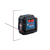 BOSCH GLL50-20 50 Ft Self-Leveling Cross-Line Laser, Includes Integrated Magnetic Mount & 2 AA Batteries