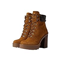 GUESS Womens Kelyna Suede Lugged Sole Combat & Lace-up Boots