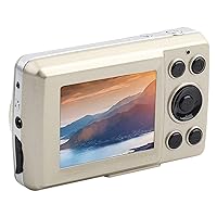 Asixxsix Mini Digital Camera, 30FPS 16X Zoom HD Digital Video Camera Camcorder 16MP 720P Compact Camera with 2.4inch LCD Screen, Night Vision, Supports 32GB Memory Card (Gold)