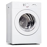 Euhomy Compact Dryer 1.8 cu. ft. Portable Clothes Dryers with Exhaust Duct with Stainless Steel Liner Four Function Small Dryer Machine, Suitable for Apartments, Dorm, RVs, White