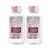 Bath and Body Works A Thousand Wishes Super Smooth Body Lotion Sets Gift For Women 8 Oz -2 Pack (A Thousand Wishes)