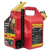 Surecan 2 Gallon Type-II Safety Container - With a Rotating Spout, Free Spill Design, Self-Venting, & Safety Fill Cap, Your Ideal Jerry Can (Red)