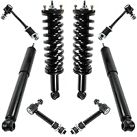 TRQ 8 Piece Suspension Kit Complete Strut Assemblies Shock Absorbers Sway Bar Links Compatible with 1996-2002 Toyota 4Runner