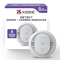 Kidde Smoke & Carbon Monoxide Detector, AA Battery Powered, Voice Alerts, LED Warning Light Indicators