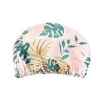 Shower Cap, Cotton Lining, Keeps Hair Dry, Fits All Head Sizes & All Hair Textures, Quick Drying Bath Hair Cap, Eco-Friendly, Cruelty-Free, & Vegan, 1 Count