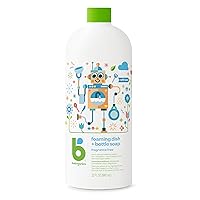 Foaming Dish & Bottle Soap Refill, Fragrance Free, Plant-Derived Cleaning Power, Removes Dried Milk, 32 Fl Oz (Pack of 1), Packaging May Vary