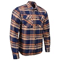 Milwaukee Leather Heavy-Duty 100% Cotton Long Sleeve Flannels for Men in Pattern Options MNG