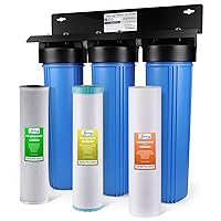 Whole House Water Filter System, Reduces PFOA/PFOS, PFAS, Lead, Chlorine, Chloramine, Sediment, 3-Stage Whole House Water Filtration System, Model: WGB32B-KS