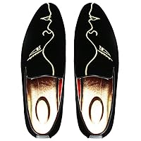 Mens Slip-On Loafers Business Dress Tuxedo Leather Lined Slippers Driving Moccasins Lightweight Embroidery Suede Luxury Formal Casual Suit Shoes