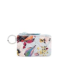 Vera Bradley Women's Cotton Zip ID Case Wallet, Sea Air Floral - Recycled Cotton, One Size