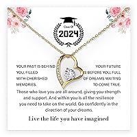 Graduation Necklace Class Of 2024, College Law Middle High School Master Degree Nurse Phd Graduation Jewelry Gifts For Girls From Mom And Dad For Daughter, Graduation Necklace Gif For Granddaughter From Grandparents, Jewelry Gift With Meaningful Message Card And Gift Box.