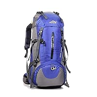 50L Large Camping Hiking Backpack, Light Hiking Large Capacity Outdoor Sports Hiking Bag Waterproof (blue)