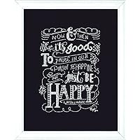 Design Works Crafts Be Happy Chalkboard Counted Cross Stitch Kit, 8 by 10