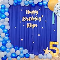 10x10FT Royal Blue Backdrop Curtain for Party - Royal Blue Backdrop for Baby Shower Birthday Photo Home Party Backdrop Curtains 5x10FT 2 Panels